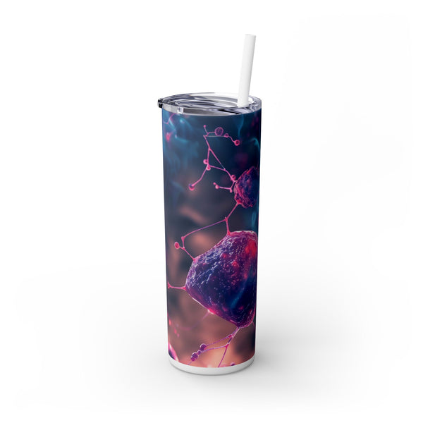 Abstract Skinny Tumbler with Straw, 20oz