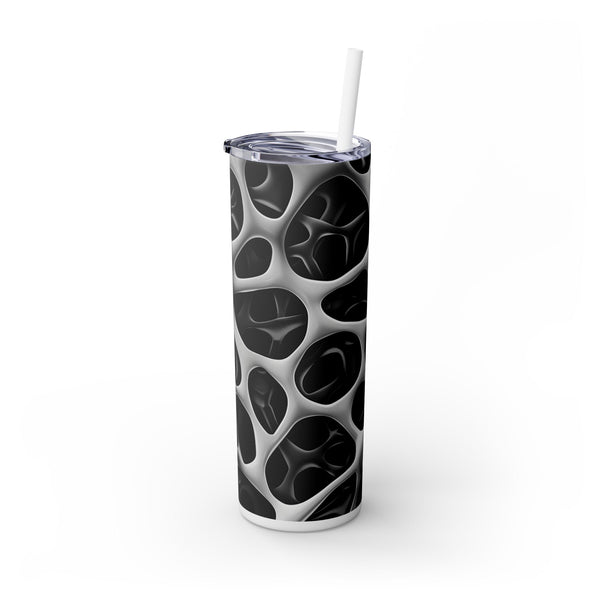 3D Skinny Tumbler with Straw, 20oz