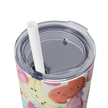 Pattern Skinny Tumbler with Straw, 20oz