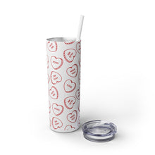 Love Abstract Skinny Tumbler with Straw, 20oz