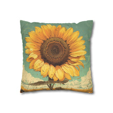 Solo sunflower  Spun Polyester Square Pillowcase