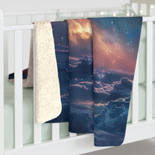 Dreamy Night Sky Sherpa Fleece Blanket