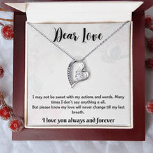 Dear Love  Forever Love Necklace with On Demand Message Card