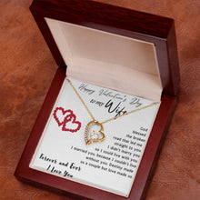 Happy Valentine's Day to my Wife  Forever Love Necklace