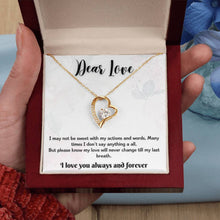 Dear Love  Forever Love Necklace with On Demand Message Card