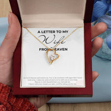 A Letter to my Wife from Heaven Love Necklace with On Demand Message Card