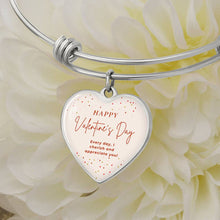 Happy Valentine's Day Heart Bangle