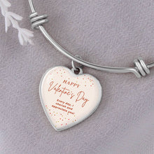 Happy Valentine's Day Heart Bangle