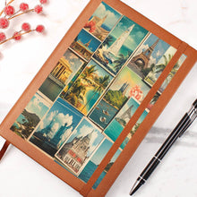 Vintage Inspiring Location Graphic Leather Journal