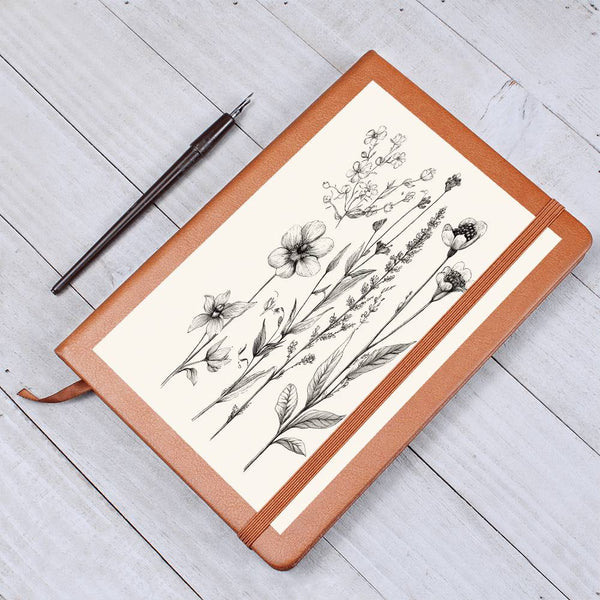 Hand Drawn Illustration Graphic Leather Journal