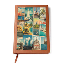 Vintage Inspiring Location Graphic Leather Journal