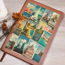 Vintage Inspiring Location Graphic Leather Journal