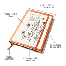 Hand Drawn Illustration Graphic Leather Journal