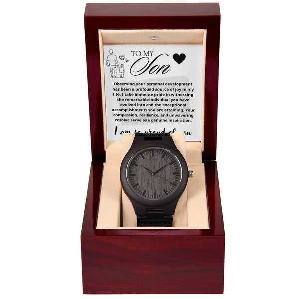 To my Son Wooden Watch + MC (NO ENGRAVING)