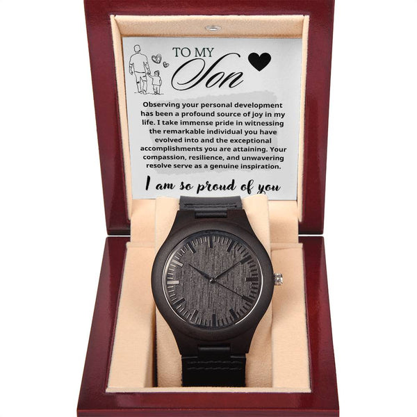 To my Son Wooden Watch + MC (NO ENGRAVING)