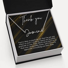 Thank you Signature Name Necklace (With MC)