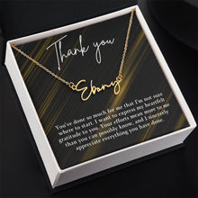 Thank you Signature Name Necklace (With MC)