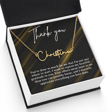 Thank you Signature Name Necklace (With MC)