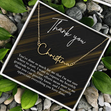 Thank you Signature Name Necklace (With MC)