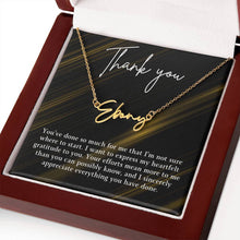 Thank you Signature Name Necklace (With MC)