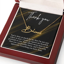 Thank you Signature Name Necklace (With MC)