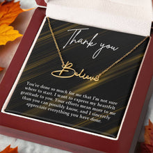 Thank you Signature Name Necklace (With MC)