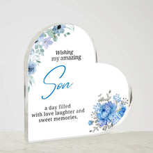 Wishing my Amazing Son Acrylic Heart Plaque