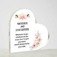 Mother and Daughter Acrylic Heart Plaque