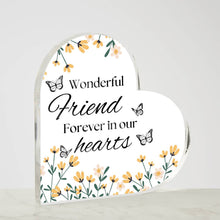 Wonderful Friends Acrylic Heart Plaque