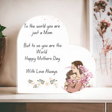 With Love  Mum Acrylic Heart Plaque