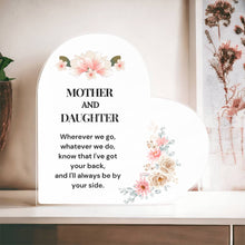 Mother and Daughter Acrylic Heart Plaque