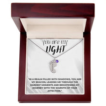 You are my Light Engraved Baby Feet with Birthstones (w/MC)