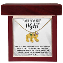 You are my Light Engraved Baby Feet with Birthstones (w/MC)