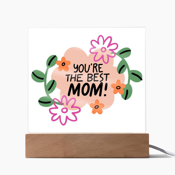 Best MOM Acrylic Square Plaque