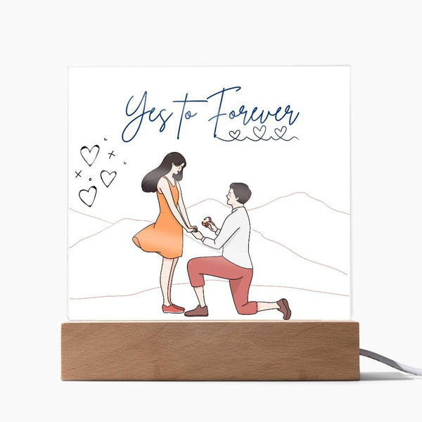 Yes to Forever Acrylic Square Plaque