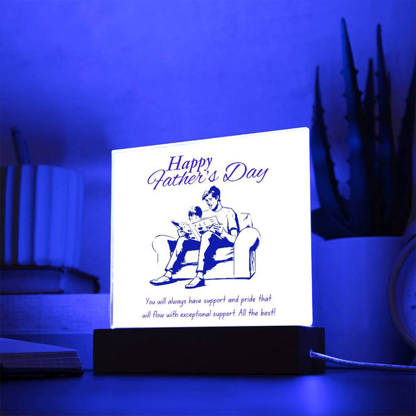 Happy Father's Day Acrylic Square Plaque