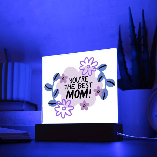 Best MOM Acrylic Square Plaque