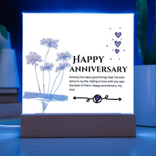 Happy Anniversary Acrylic Square Plaque