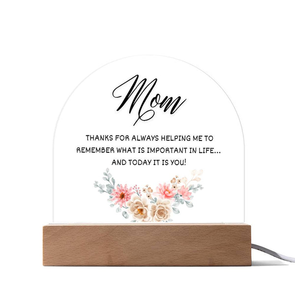 Mom Acrylic Dome Plaque