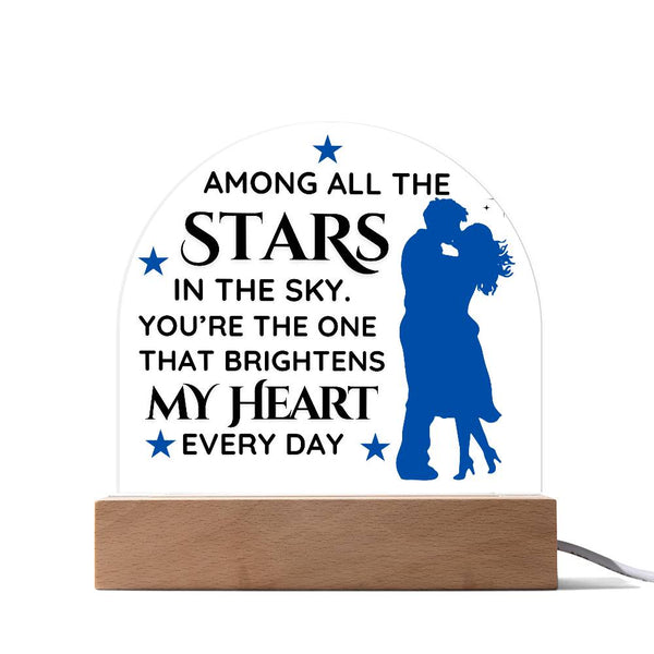 Stars Acrylic Dome Plaque