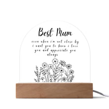 Best Mum Acrylic Dome Plaque