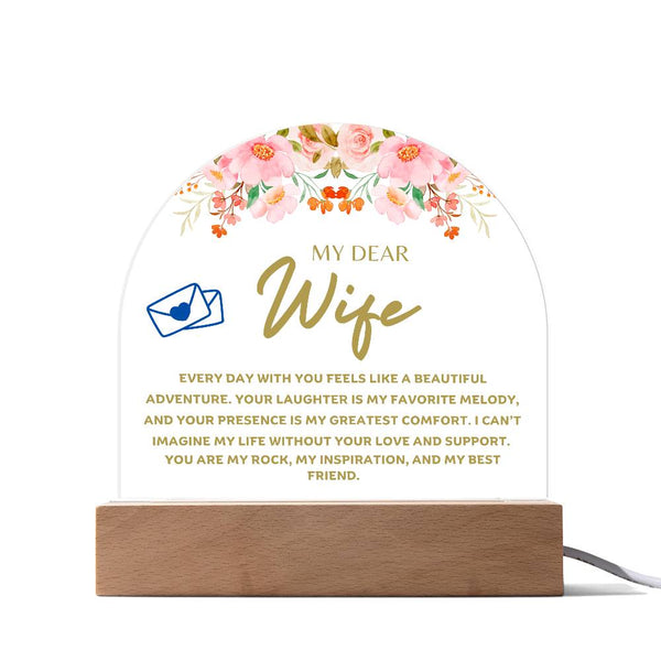 Wife Acrylic Dome Plaque