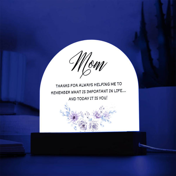 Mom Acrylic Dome Plaque