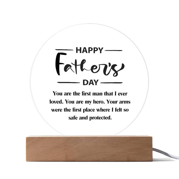 Happy Father's Day Acrylic Circle Plaque