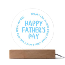 Happy Father's Day Acrylic Circle Plaque