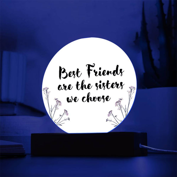 Best Friends Acrylic Circle Plaque