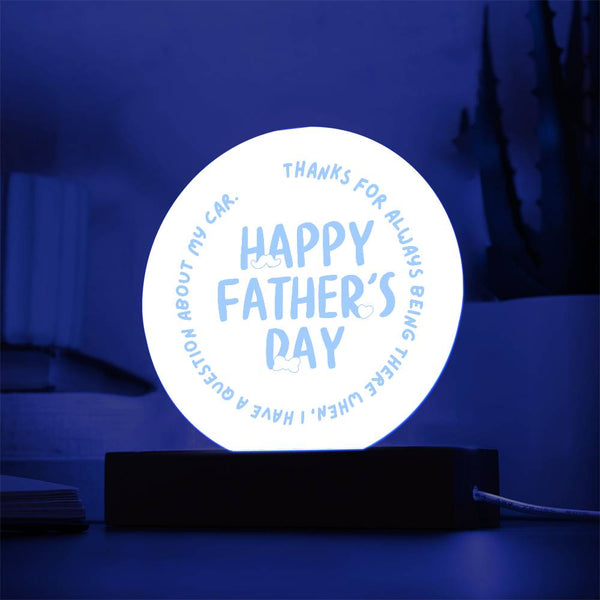 Happy Father's Day Acrylic Circle Plaque