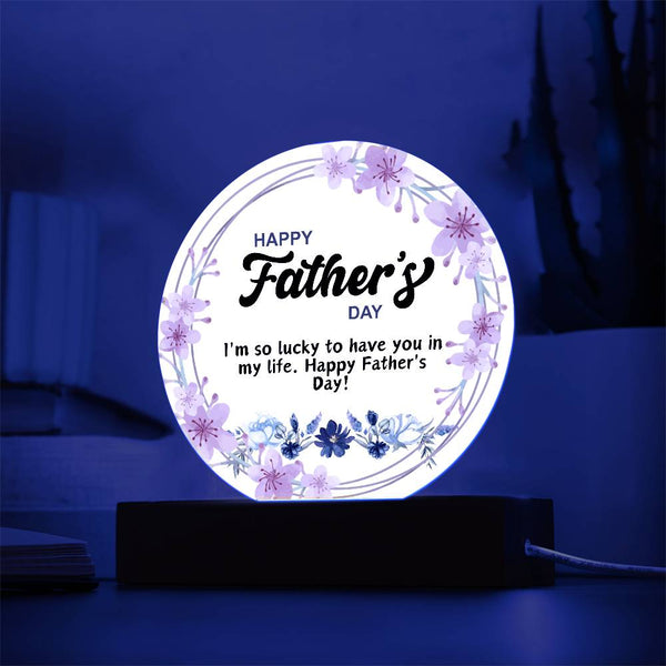 Father's Day  Acrylic Circle Plaque