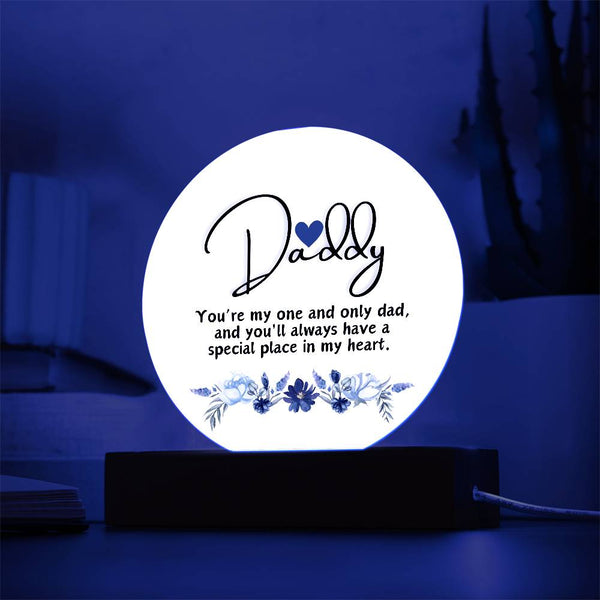 Daddy Acrylic Circle Plaque