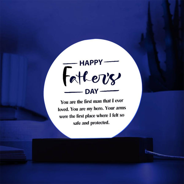 Happy Father's Day Acrylic Circle Plaque